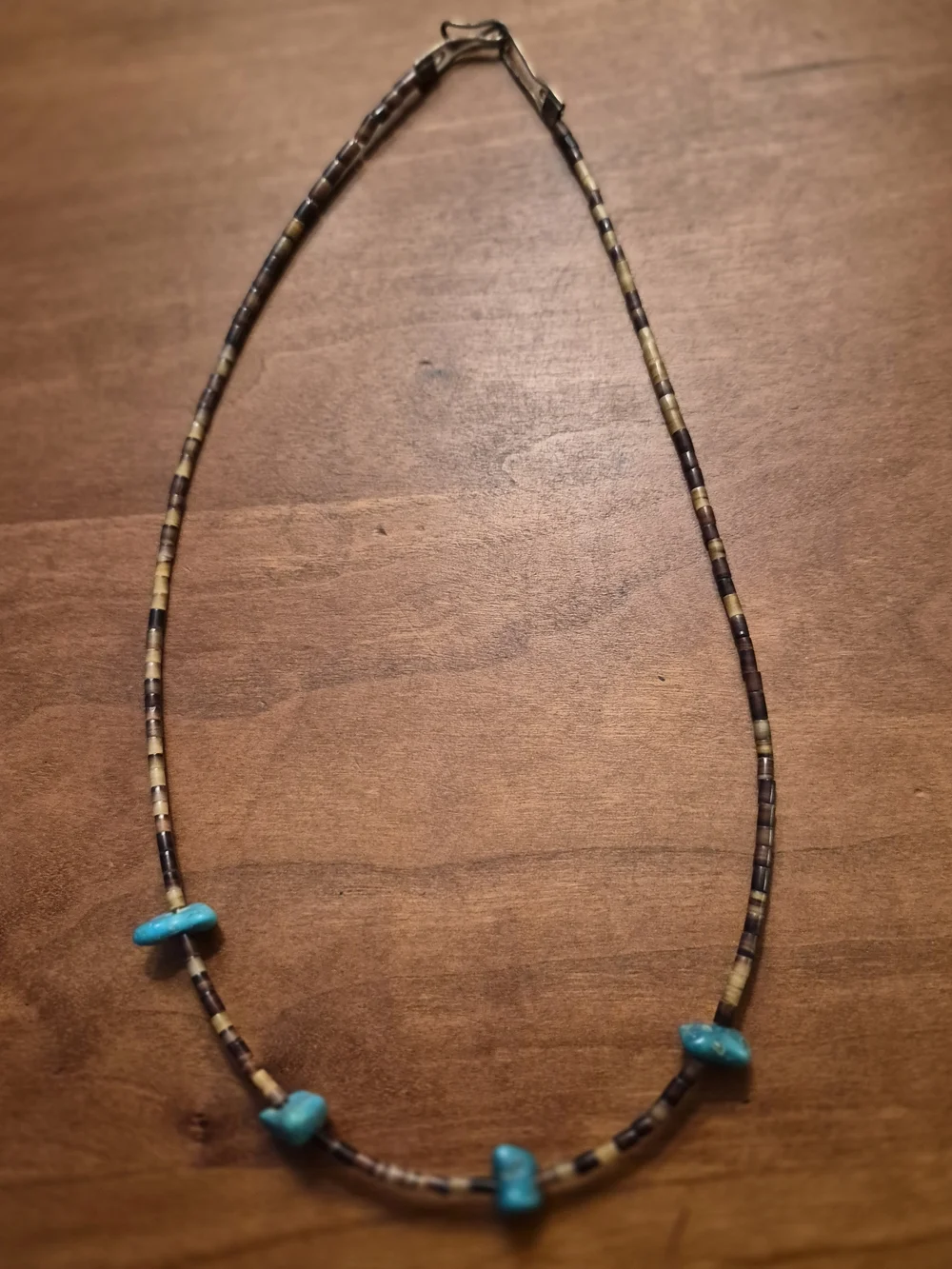 Puka Shell Turquoise and Brown Beaded Necklaces - Picture 2 of 13